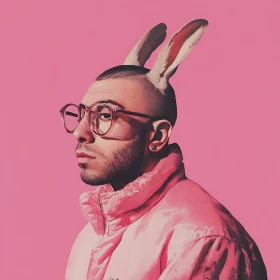 Whimsical Pink Portrait