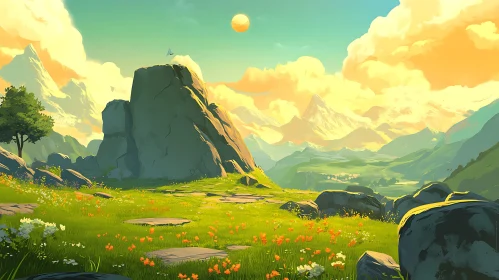 Peaceful Mountain Valley Vista