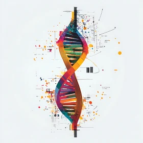 Colorful DNA Helix