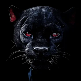 Panther Gaze: A Study in Darkness and Light