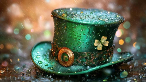 Lucky Green Hat with Shamrock