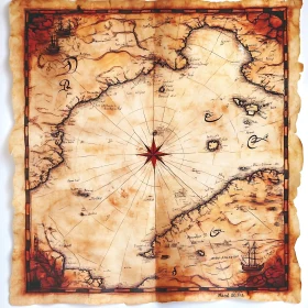 Vintage Navigation Chart