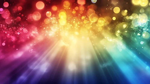 Abstract Rainbow Bokeh Lights Art