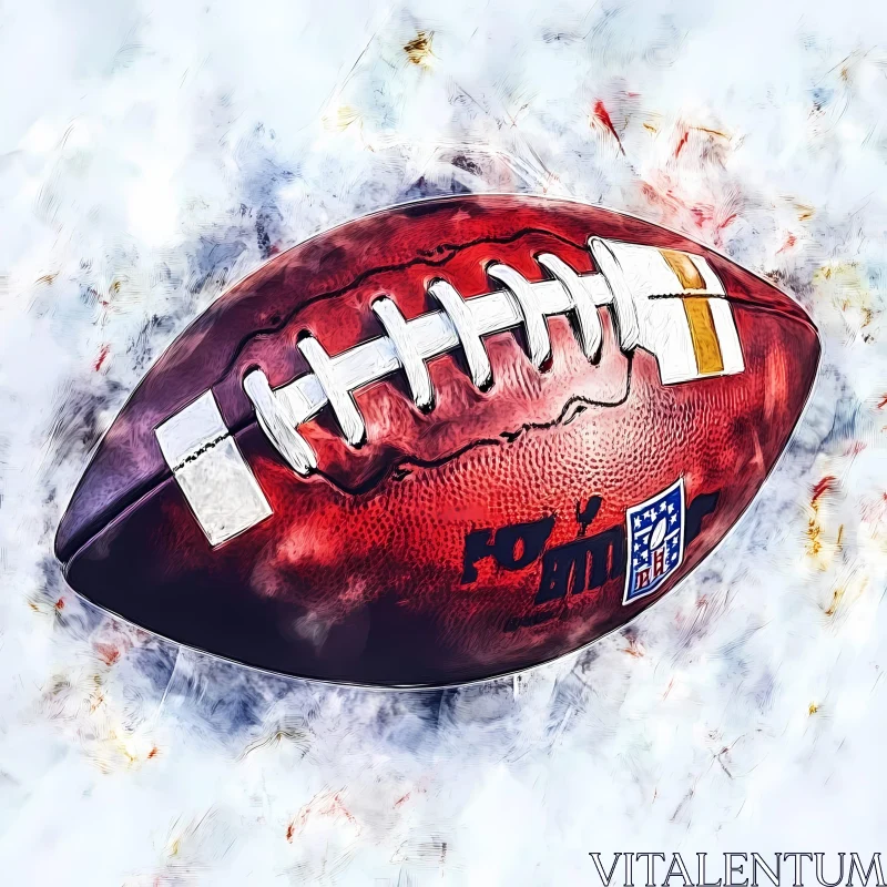 Artistic American Football Illustration AI Image