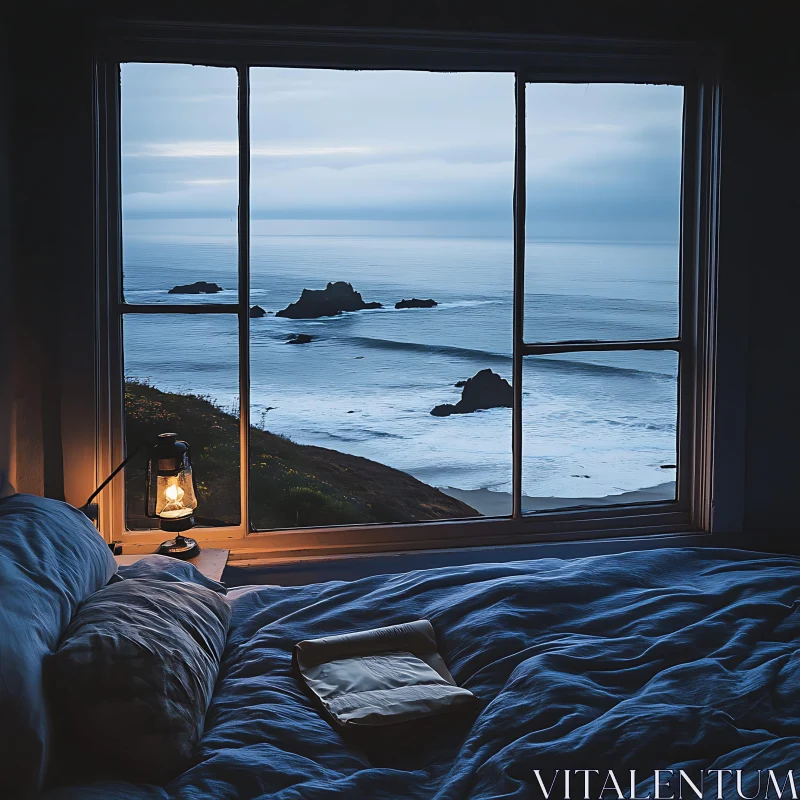 Ocean View Bedroom Retreat AI Image