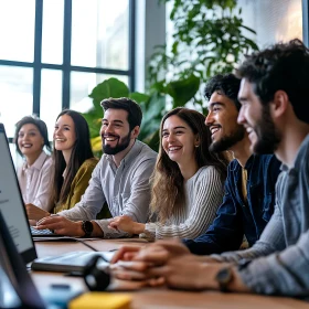 Diverse Team Enjoying Success Together