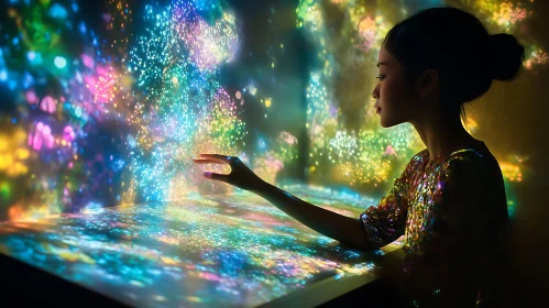 Colorful Light Abstract Portrait