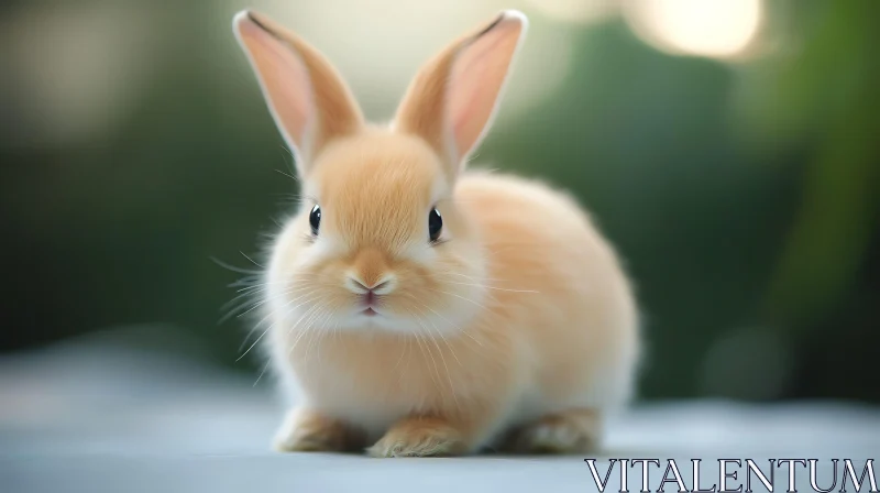 Charming Bunny Close-Up: A Gentle Creature AI Image