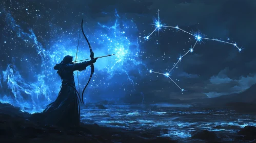 Archer Aiming at Stars - Fantasy Art