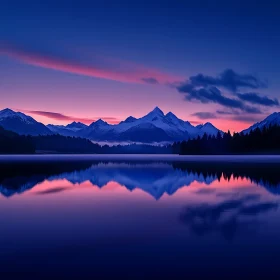 Serene Mountain Reflection