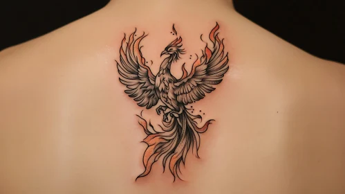 Back Tattoo: Phoenix in Flight