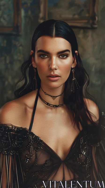 AI ART Kendall Jenner Fashion Portrait