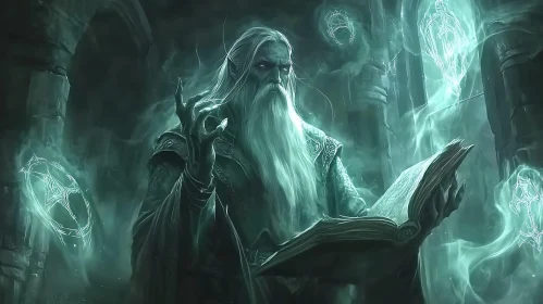 Ancient Wizard Casting Spells