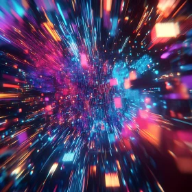 Futuristic Neon Abstraction