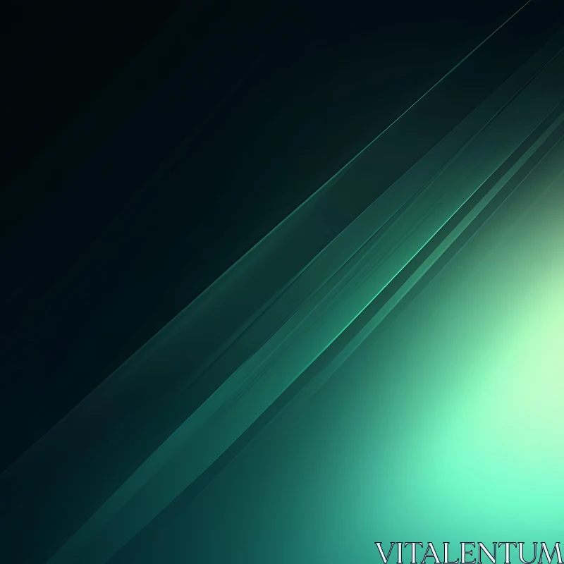 Abstract Teal Lines Art AI Image