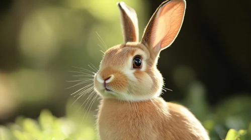 Close-up of a Rabbit in the Wild