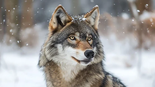 Winter Wolf Close-Up