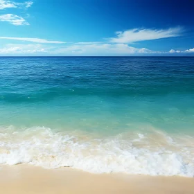 Coastal Serenity: Beach and Blue Horizon