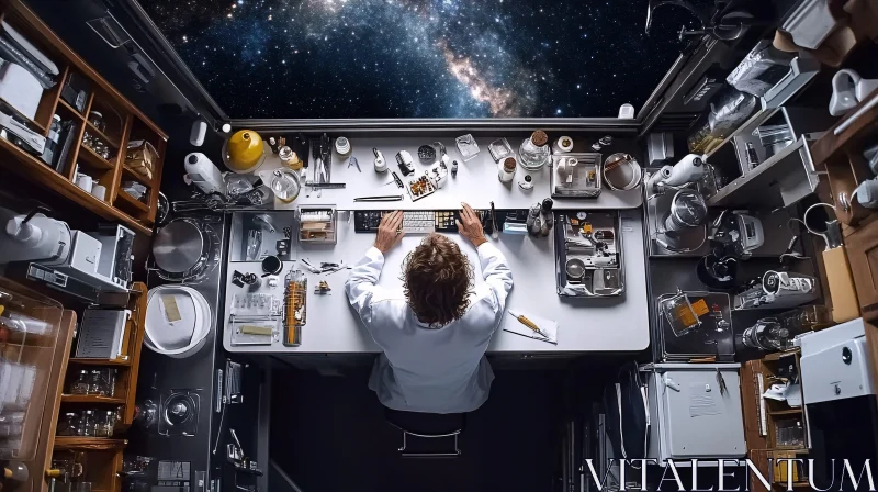 Cosmic Workspace: Scientist at the Edge AI Image