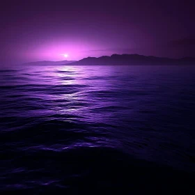 Violet Seascape at Twilight