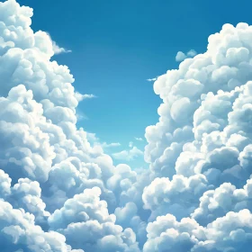 Aerial View of Tranquil Cloudscape