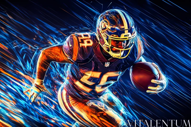 Stunning Digital Art of an American Football Player AI Image