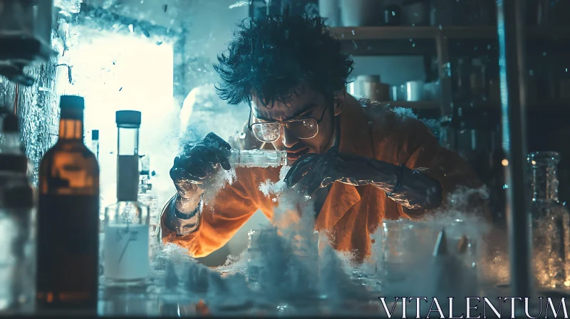 Chemist's Lab Experiment AI Image
