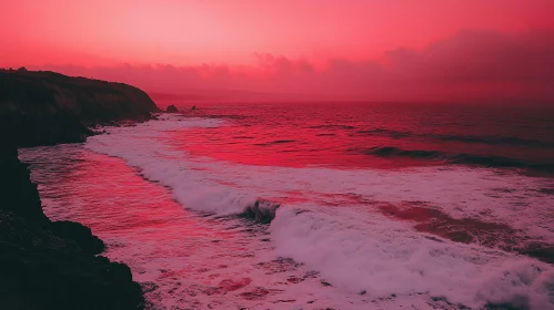 Monochromatic Seascape at Dusk