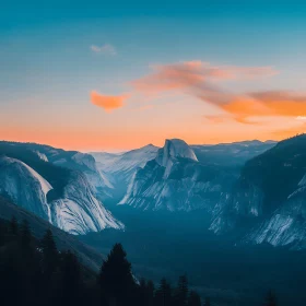 Majestic Mountain Range at Dusk