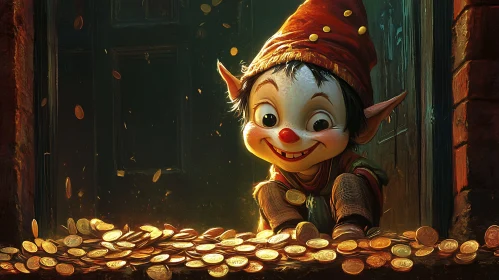 Enchanted Elf with Coins