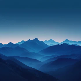 Mountainous Blue Tranquility