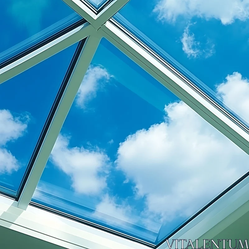 Clouds Through Geometric Skylight