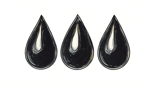 Minimalist Black Drop Trio