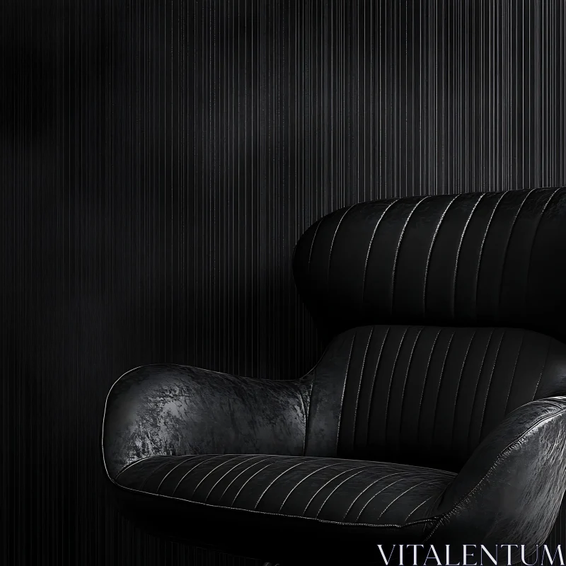 Elegant Black Chair in Minimalist Setting