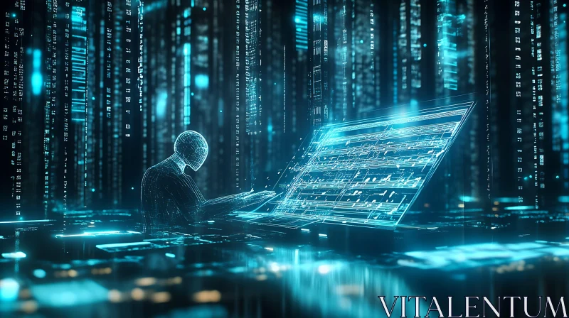 Neon Interface: Futuristic Data Stream