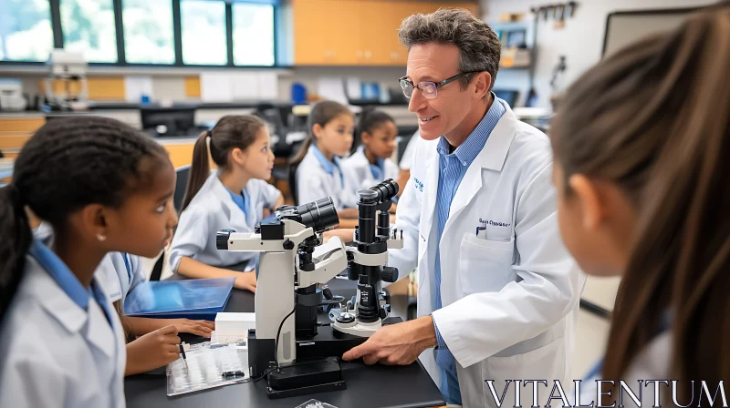 Children's Science Education with Microscope