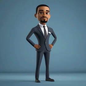 Stylized Man in Business Attire