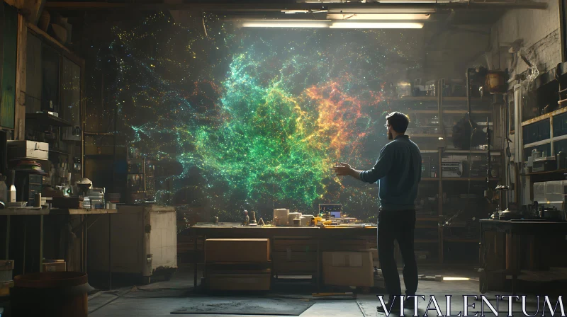 Man Viewing Nebula Art