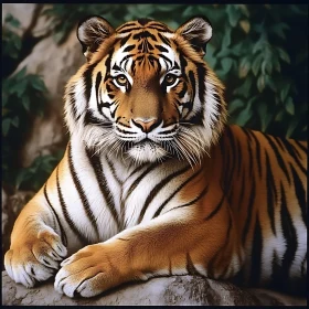 Resting Tiger Close-Up