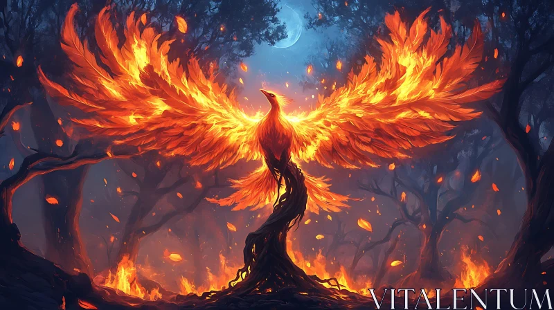 Inferno Bird: Rebirth in the Night Forest