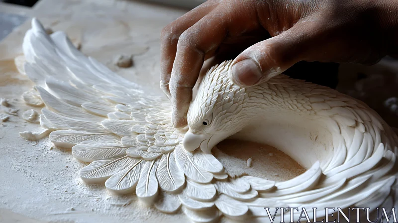 Sculpting Majestic Eagle Artwork AI Image