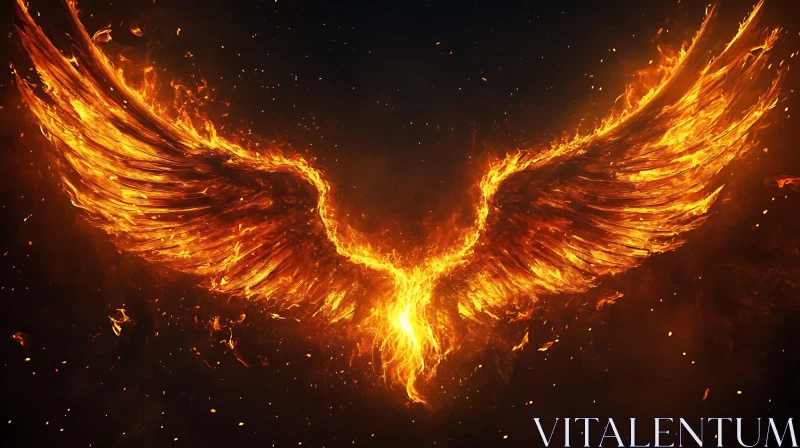 Inferno Phoenix With Burning Wings
