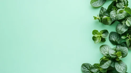 Botanical Freshness: Green Leaves Still Life