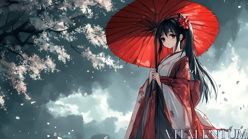 Traditional Japanese Kimono Anime Art