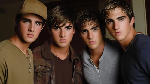 Group Portrait of Four Young Men