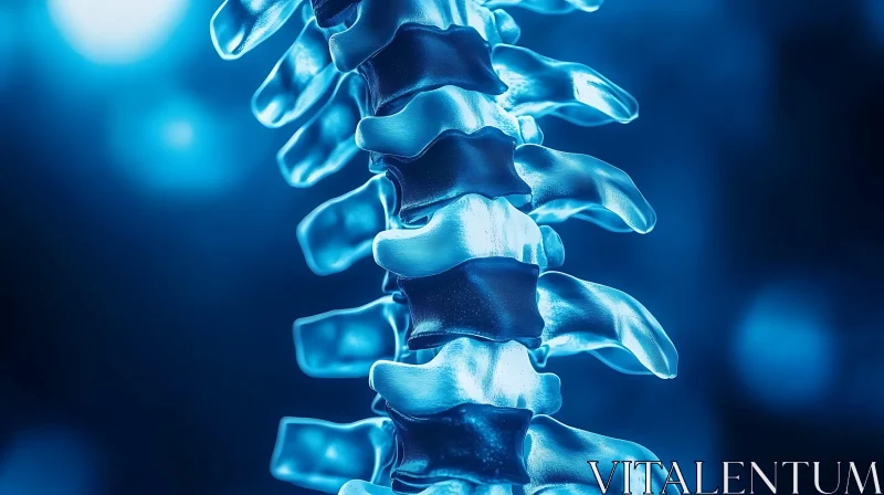 Blue Spine Structure Close-Up