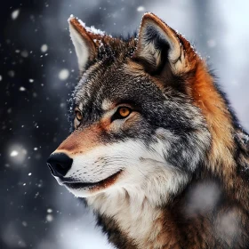 Winter Wolf Close-Up