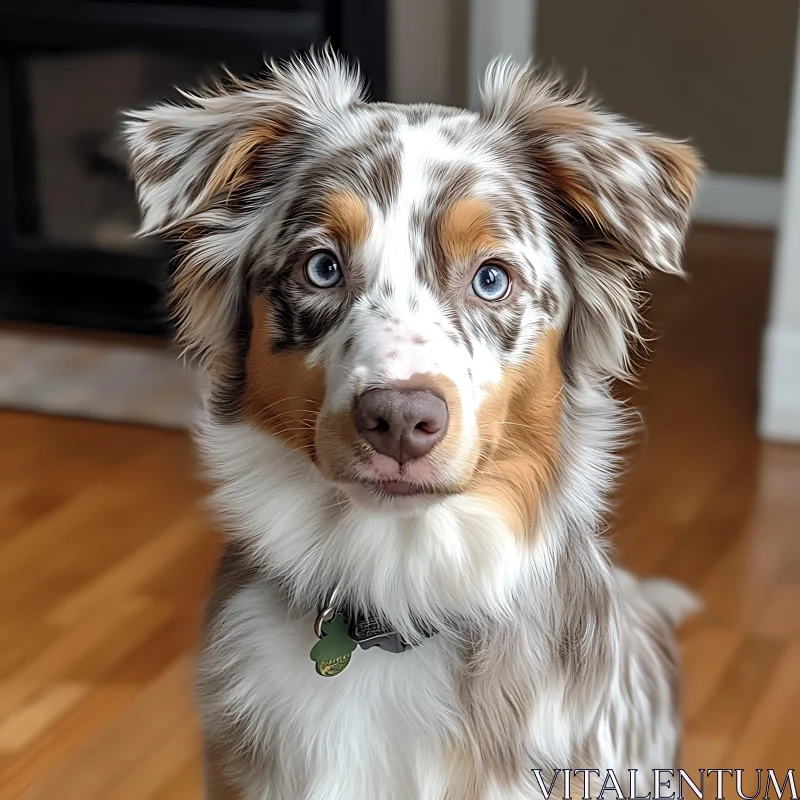 Charming Puppy with Blue Eyes