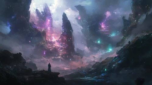 Surreal Peaks and Distant Lights