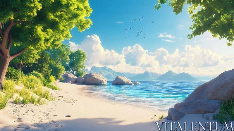 Seaside Bliss: A Peaceful Coastal View